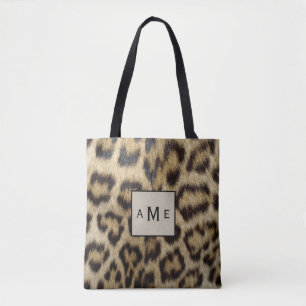 Monogram Leopard Print Draagtas