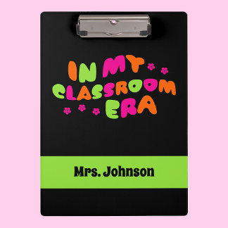 Monogram leraar in mijn klas tijdperk klembord
