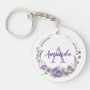 Monogram - letter A, aangepast Sleutelhanger