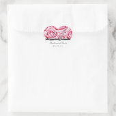 Monogram Letter A Pink Roses Sticker (Tas)