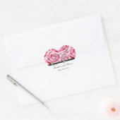 Monogram Letter A Pink Roses Sticker (Envelop)