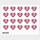 Monogram Letter A Pink Roses Sticker (Vel)