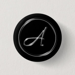 Monogram "Letter A" Ronde Button 3,2 Cm