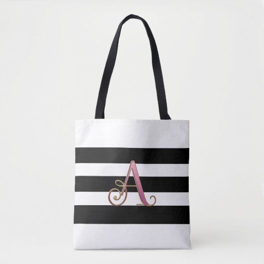 Monogram Letter A Shopping reusable tote bag (Voorkant)