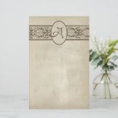  monogram Letter A Stationery Paper Briefpapier (Staand voorkant)
