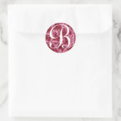 Monogram letter B roze rozen Sticker (Tas)