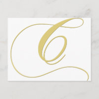 Monogram Letter C Golden Single