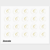 Monogram Letter C Golden Single Ronde Sticker (Vel)