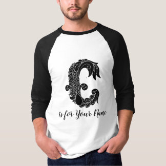 Monogram Letter C Persoonlijke naam T-Shirt