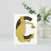Monogram letter C Pony Briefkaart (Staand voorkant)