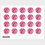 Monogram letter C roze rozen Sticker (Vel)