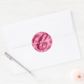 Monogram letter C roze rozen Sticker (Envelop)