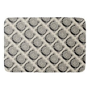 Monogram Letter C Vintage Keltische Knoopprint Badmat