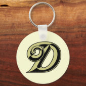 Monogram Letter D Sleutelhanger (Voorkant)