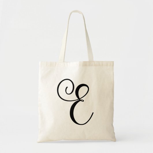 Monogram Letter E Budget Tas-Canvas Canvas tas (Voorkant)