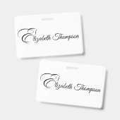 Monogram letter E Paard Badge (Voor- en achterkant)