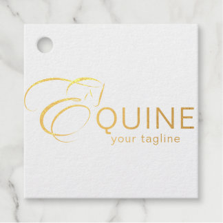 Monogram letter E Paard Bedankjes Labels