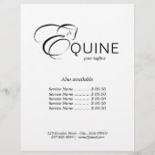 Monogram letter E Paard Flyer (Achterkant)