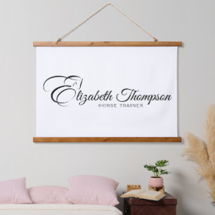Monogram letter E Paard Hangend Wandkleed