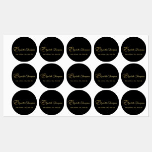Monogram Letter E Paard in gouden glitter Labels