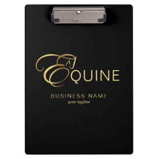Monogram Letter E Paard in goudkleur Klembord
