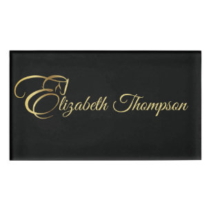 Monogram Letter E Paard in goudkleur Naambadge