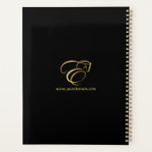 Monogram Letter E Paard in goudkleur Planner (Achterkant)