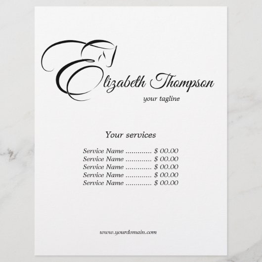 Monogram Letter E Paard in zwarte kleur Flyer (Voorkant)