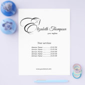 Monogram Letter E Paard in zwarte kleur Flyer (Enkel)