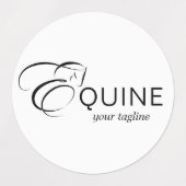 Monogram letter E Paard Labels (Design 1)