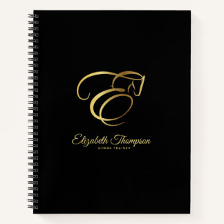 Monogram letter E Paard Notitieboek