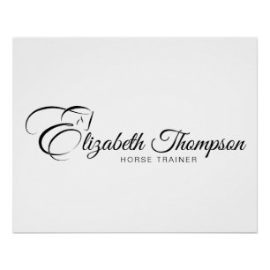 Monogram letter E Paard Perfect Poster