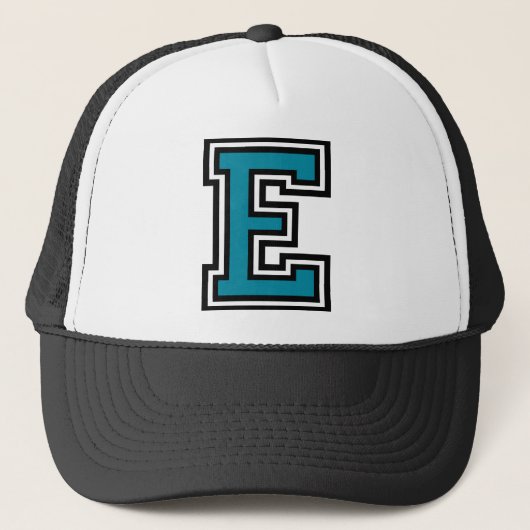Monogram letter E Trucker Pet (Voorkant)