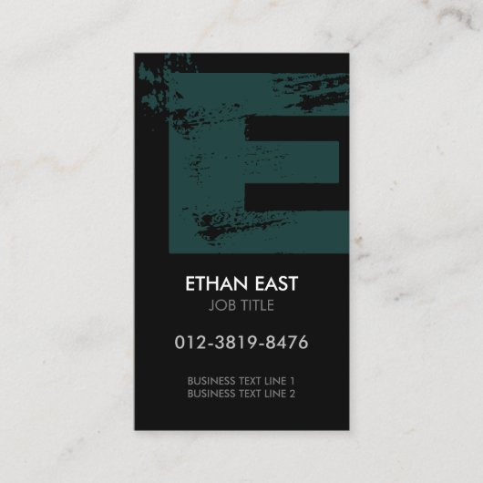 Monogram Letter E Visitekaartje (Voorkant)