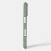 Monogram letter en script naam sage leer Case-Mate iPhone case (Achterkant / Rechts)