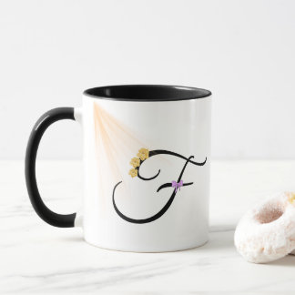Monogram Letter F Coffee Mug Mok