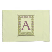  Monogram Letter Floral Lijst Nouveau Kussensloop (Voorkant-Rechts)