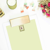 Monogram Letter Floral Lijst Nouveau Papier