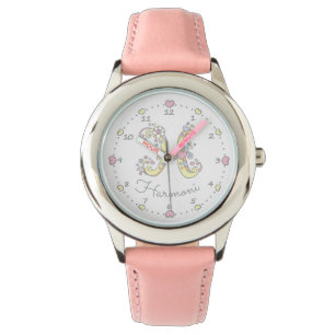 Monogram letter H bloem hart aangepaste naam Harmo Horloge