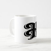 Monogram Letter H Name Initiaal Koffiemok (Voorkant links)