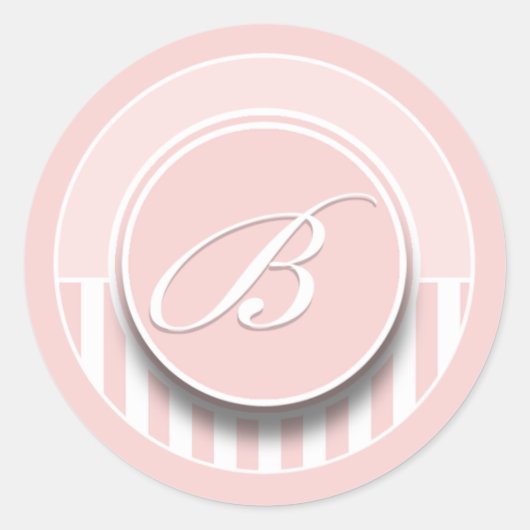 Monogram Letter Initiaal B Sticker Seat Label (Voorkant)