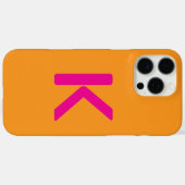 Monogram Letter Initialen Sinaasappel Roze Aangepa Case-Mate iPhone Case (Achterkant (horizontaal))