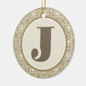 Monogram Letter J Alphabet Ornament (Links)