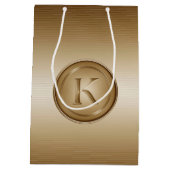 Monogram "Letter K" Medium Cadeauzakje (Achterkant)