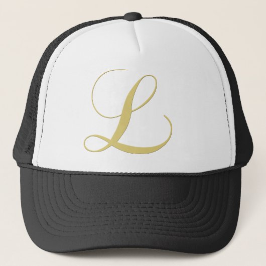Monogram Letter L Golden Single Trucker Pet (Voorkant)