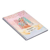 Monogram Letter M Baby Fox Girl Diary Notitieboek (Rechterzijde)