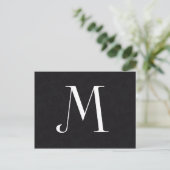 Monogram Letter M Briefkaart (Staand voorkant)