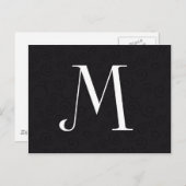 Monogram Letter M Briefkaart (Voorkant / Achterkant)