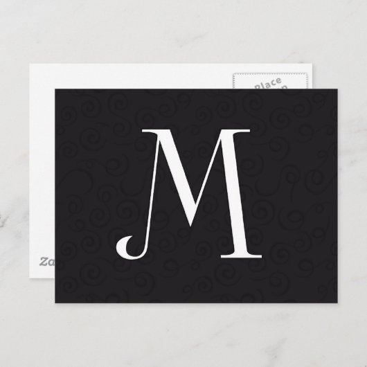Monogram Letter M Briefkaart (Voorkant / Achterkant)