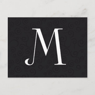 Monogram Letter M Briefkaart